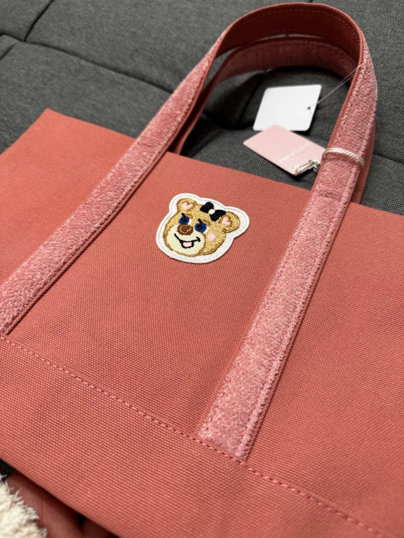ラブラリーバイフェイラー　テディ　トートバッグピンク
