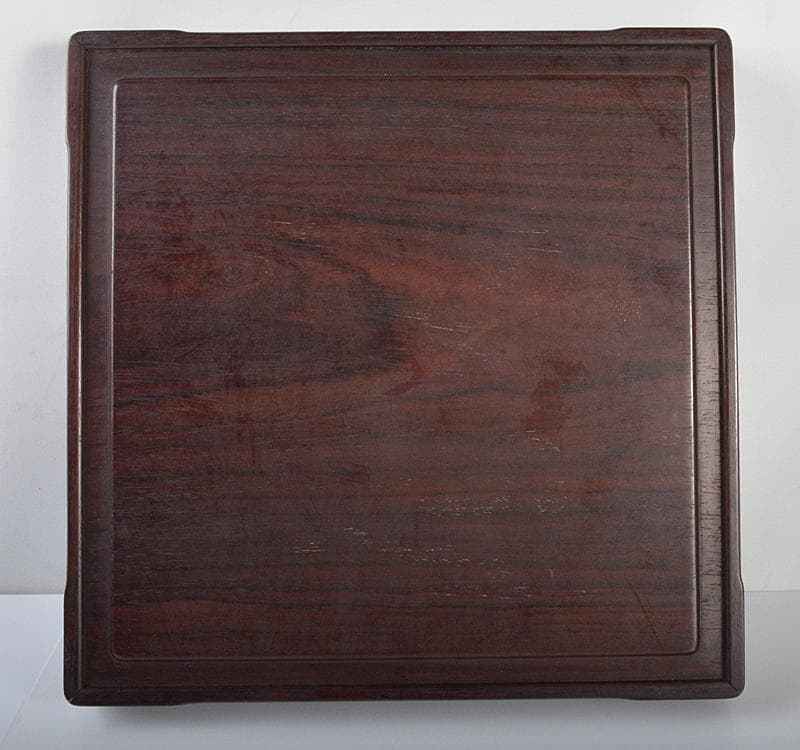 中国　唐木紫檀製　煎茶盆　香盆　V R4394