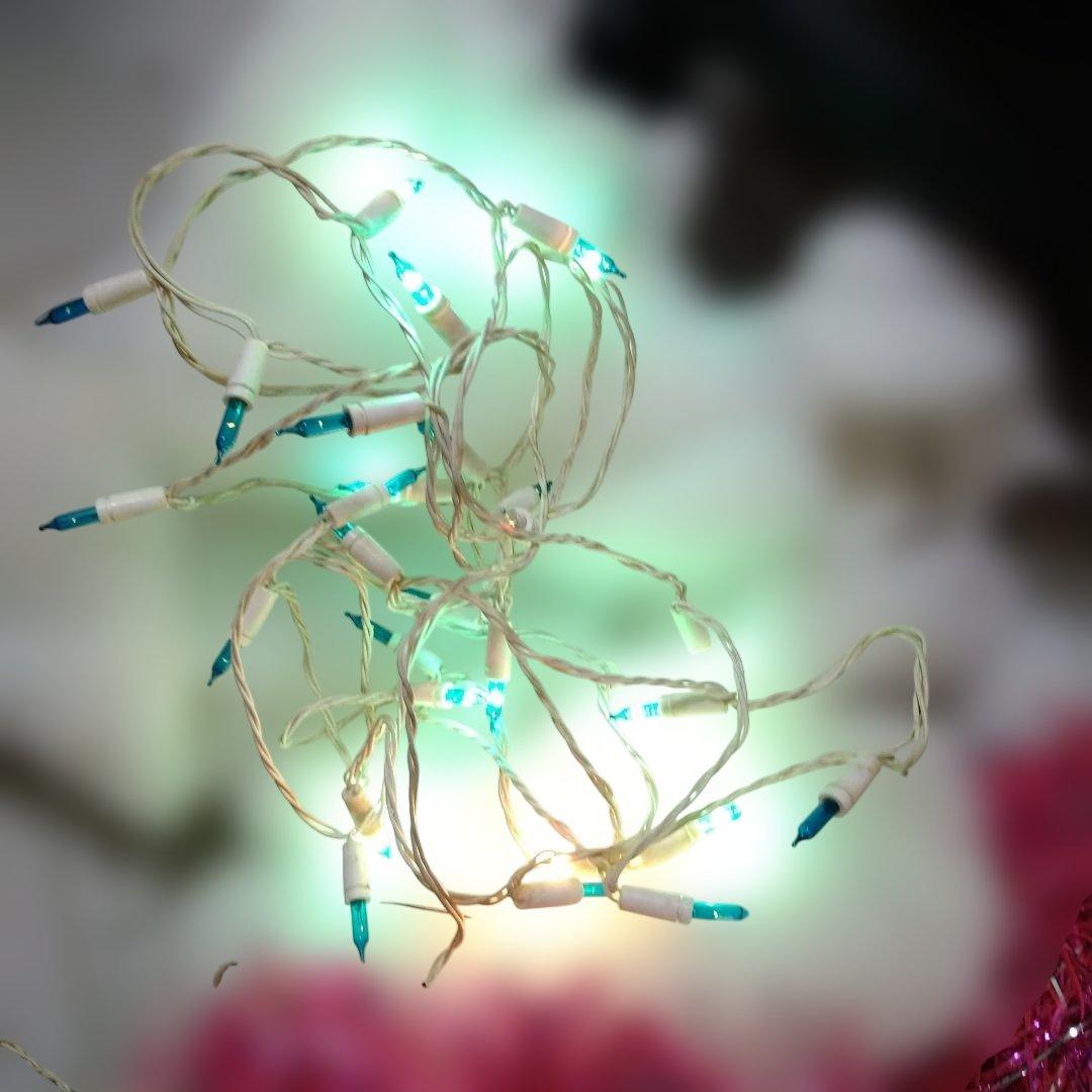 昭和レトロ　120cmクリスマスツリーオーナメント、電飾セット　サンタ他　まとめ