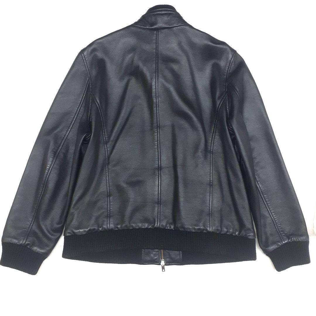 希少３Lサイズ 美品 リューグーレザーズ シングルライダースジャケット 黒