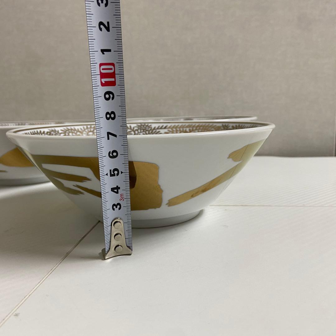 未使用⭐️丸源ラーメン　肉そば　20周年記念　金の丼　3点セット