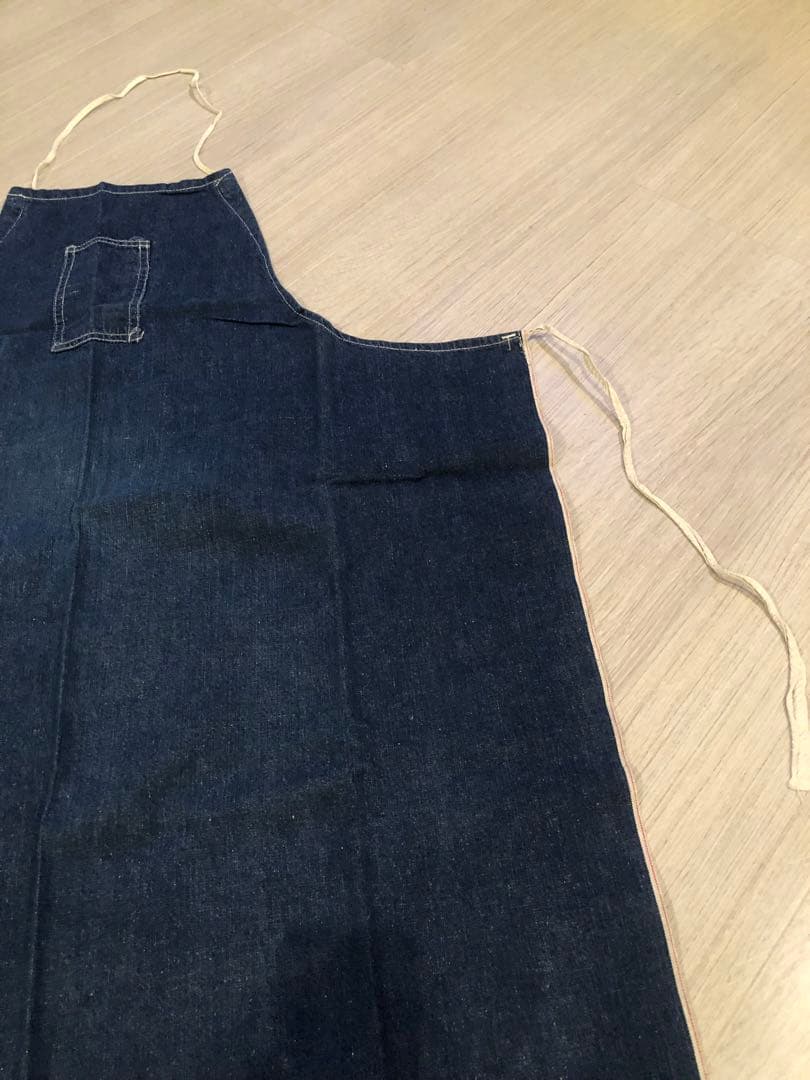 ヴィンテージデニムエプロン 濃紺 2ポケット