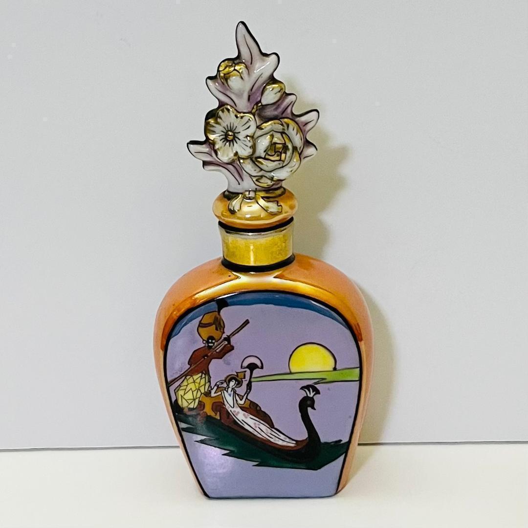 【オールドノリタケ/デコレディ/ゴンドラ/香水瓶】アールデコ/ラスター彩/金彩