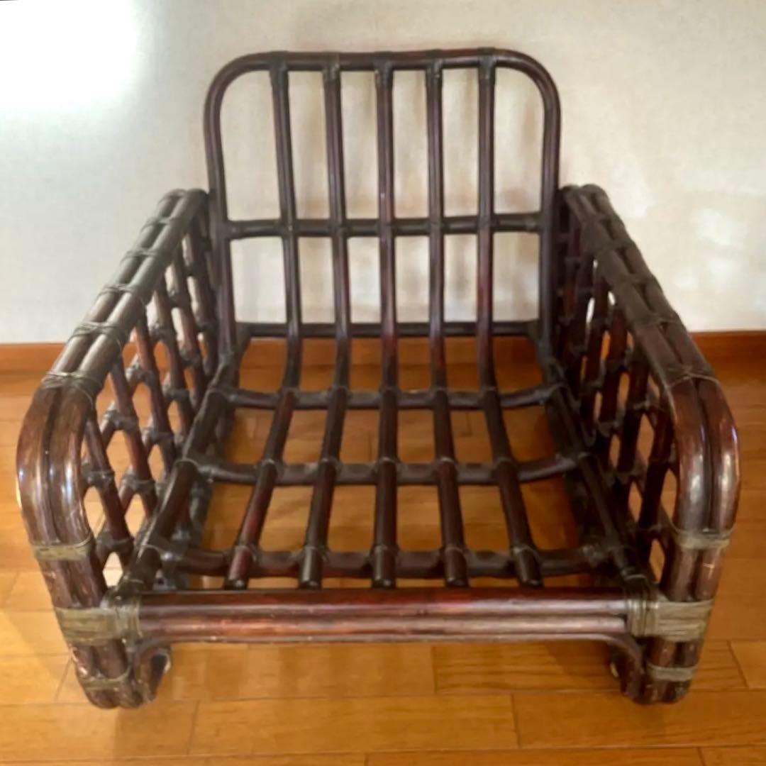 ヤマカワラタン ヴィンテージ 1人掛けソファ パーソナルチェア 山川ラタン