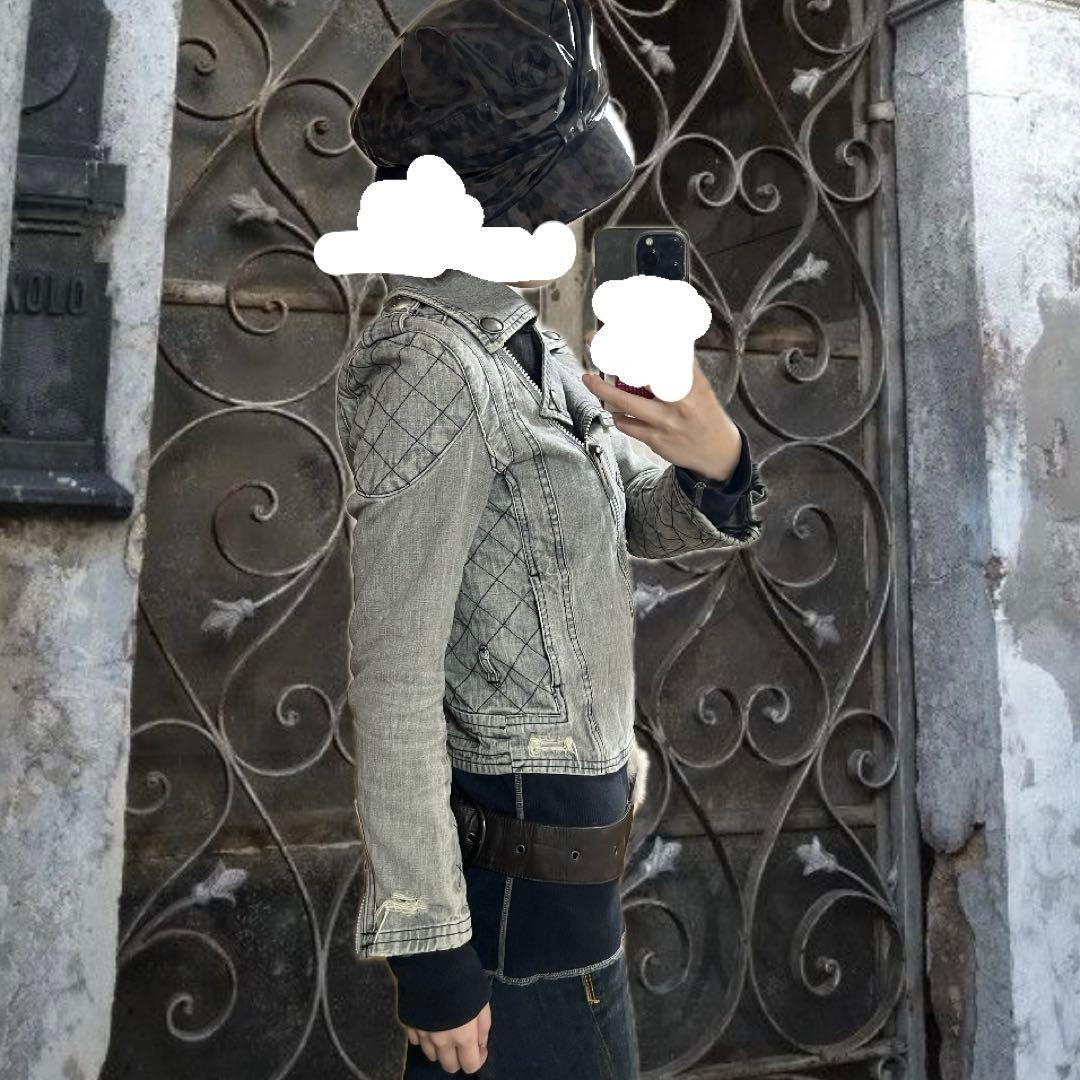 ミリタリージャケット Y2K grunge 00s短丈 archive ギミック