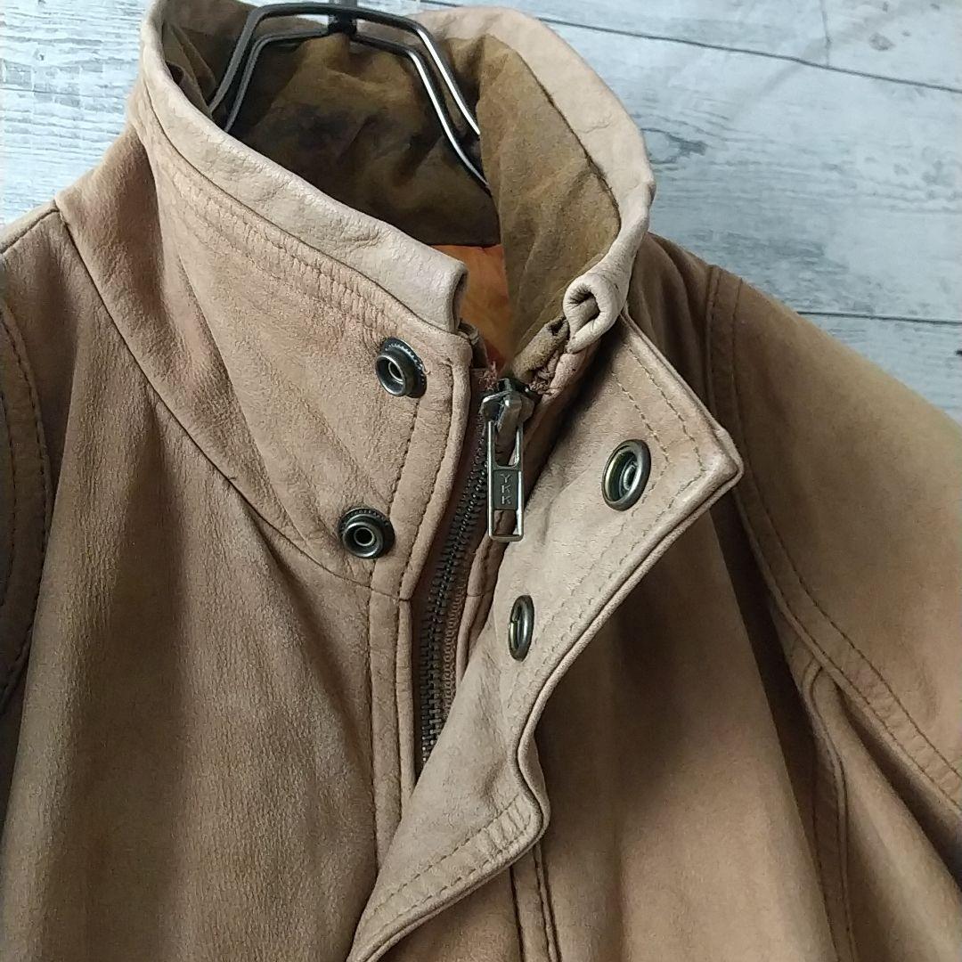 2点おまとめ☆リアルレザー 本革 裏ペイズリー 中綿 短丈 レザージャケットXL