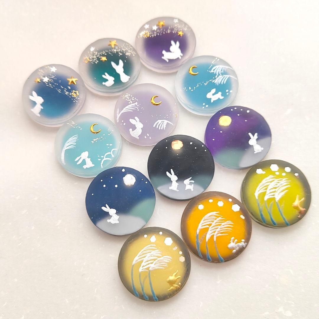【871】ハンドメイド　レジン　ヘアゴム　ポニーフック