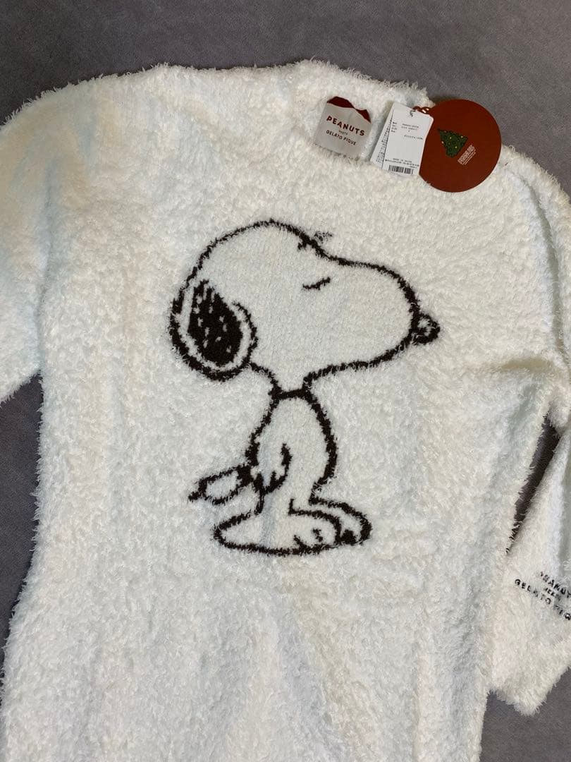 【新品】ジェラートピケ 【SNOOPY】ジャガードドレス ワンピース スヌーピー