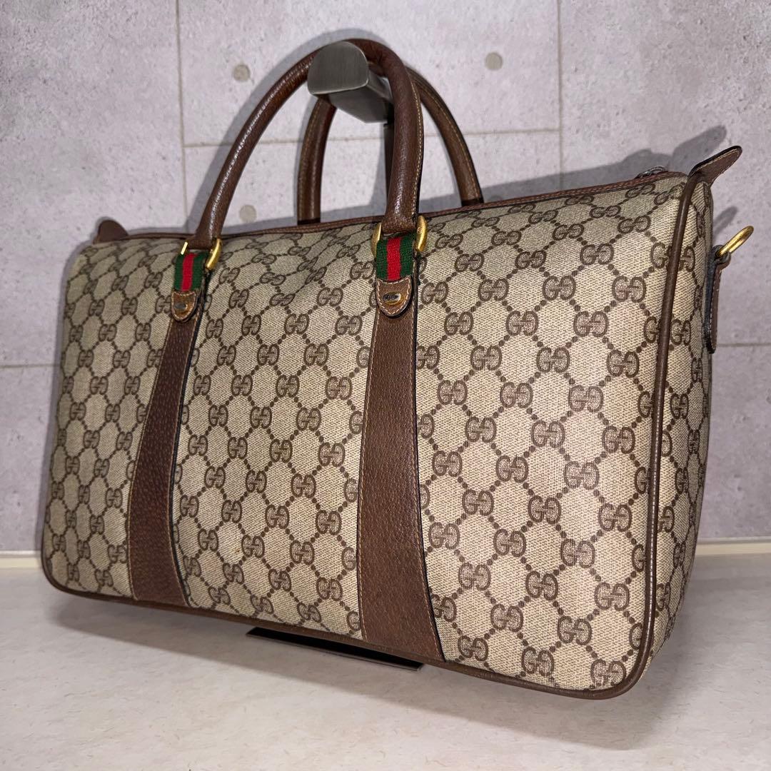 GUCCI オールドグッチ ミニボストンバッグ シェリーライン GGスプリーム