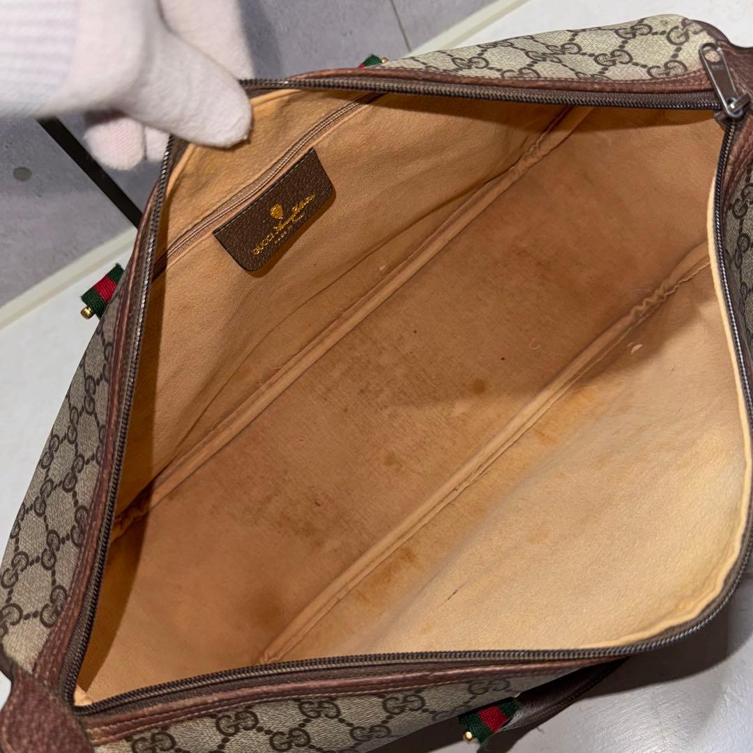 GUCCI オールドグッチ ミニボストンバッグ シェリーライン GGスプリーム