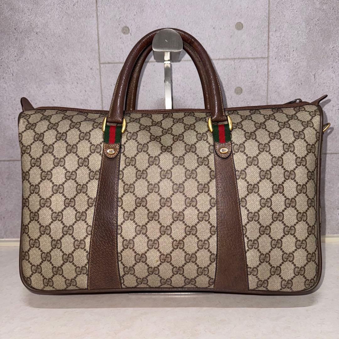 GUCCI オールドグッチ ミニボストンバッグ シェリーライン GGスプリーム