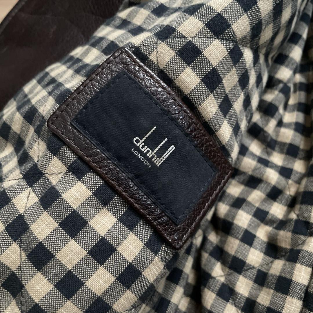 dunhill ダンヒル 襟ムートン レザー ライダース ジャケット