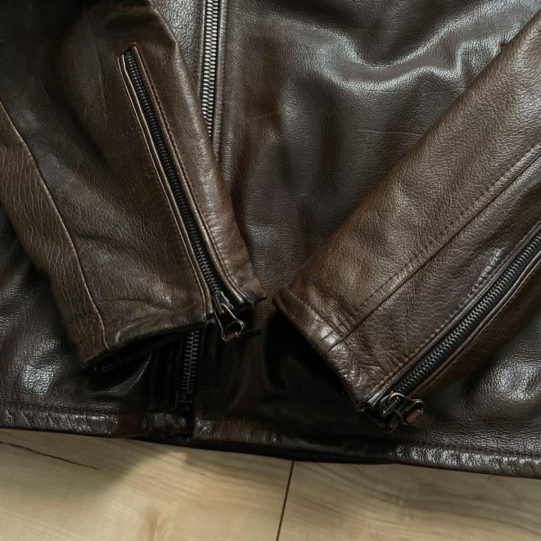 dunhill ダンヒル 襟ムートン レザー ライダース ジャケット