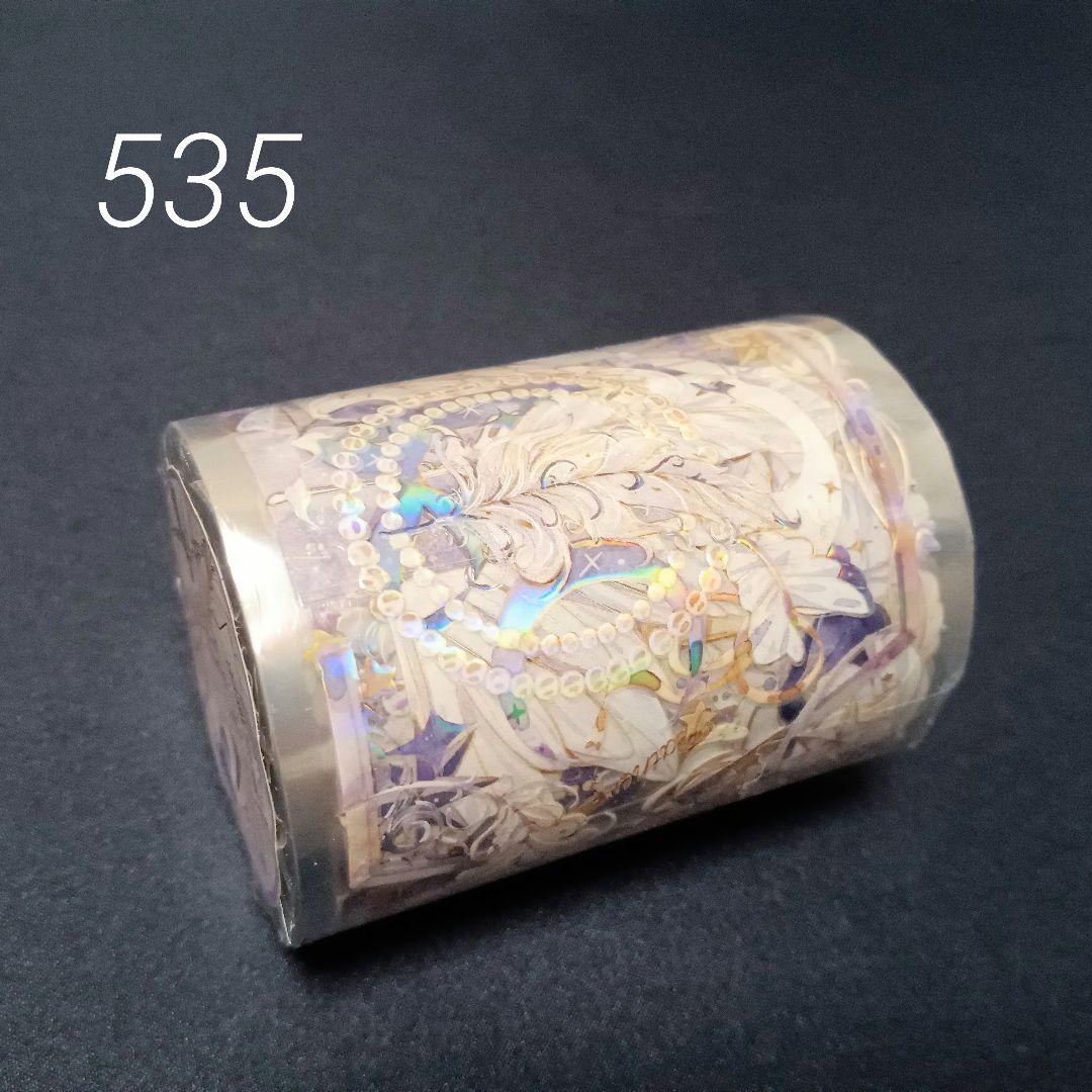 巻売 535★ 海外 マスキングテープ マステ PET 装飾 花 白鳥 虹光