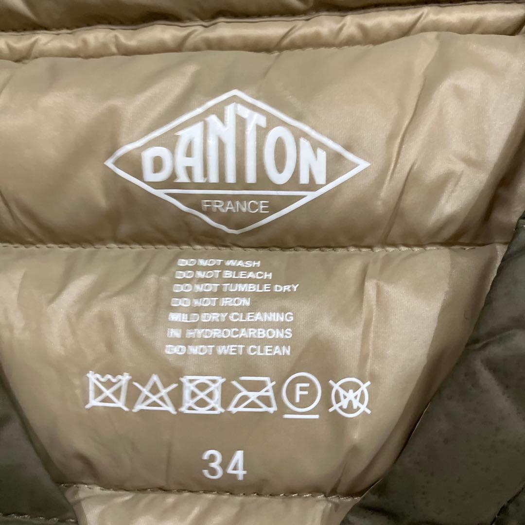 専用。DANTON ダントン インナーダウン ロングコート オリーブ34
