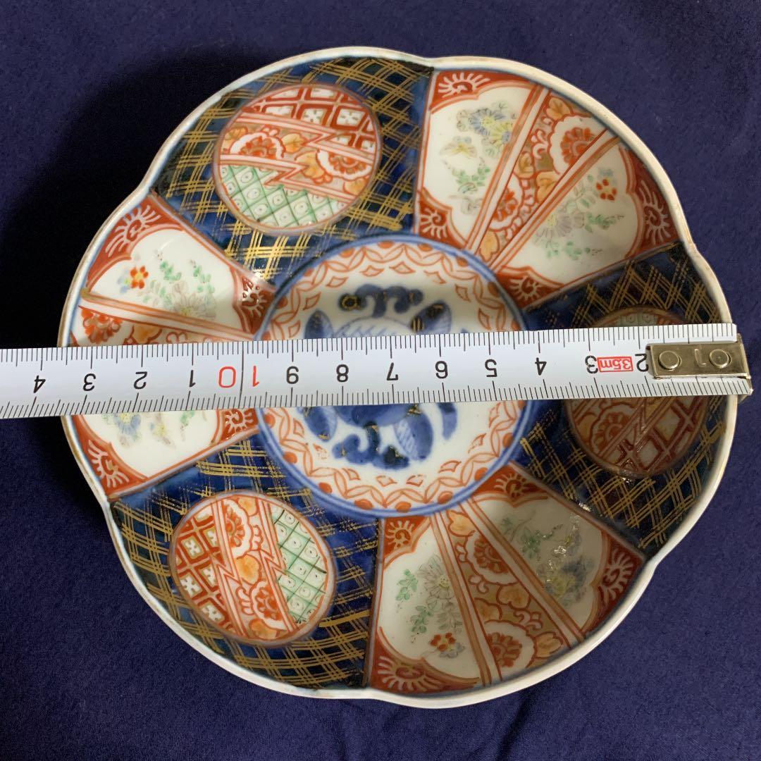 古伊万里　染錦手皿　小鉢5客　アンティーク　お値下げしました。