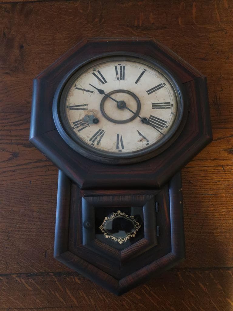 【 アンティーク 】ゼンマイ式 壁掛け時計