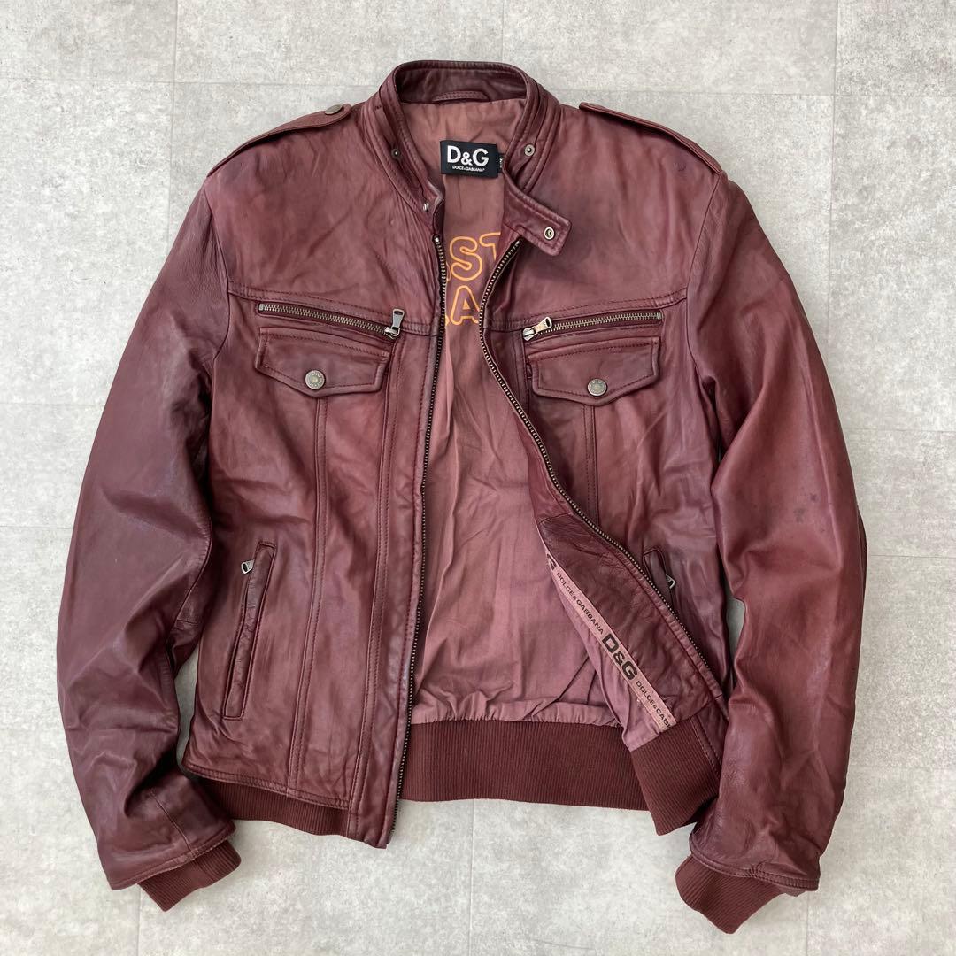 archive D&G ドルガバ レザー ジャケット/ブルゾン/size46