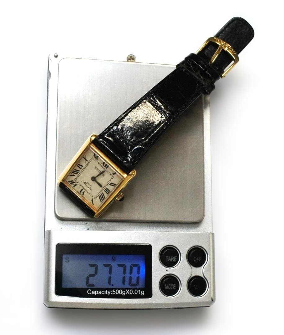 ウォルサム ゴールド マキシム 18K 手巻き 時計 クロコベルト【稼働品】