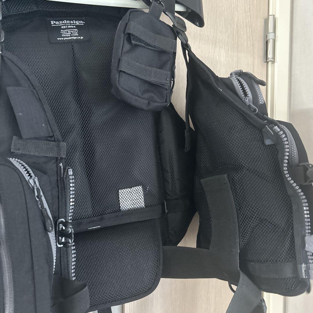 パズデザイン ライフジャケット ゲームベスト ブラック