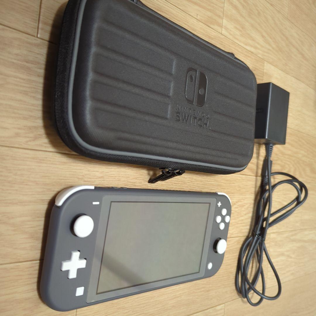 Nintendo Switch Lite グレー 充電器収納ケース付　2020