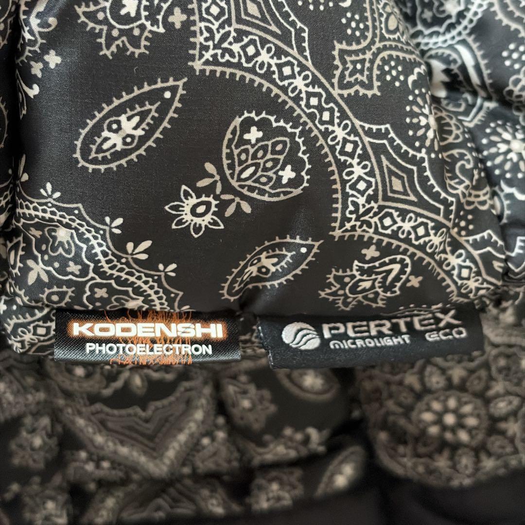 【希少　レア】ノースフェイス　S パープルレーベル　ダウンベスト　黒　ペイズリー