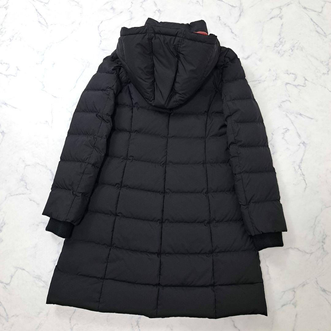 美品★ブルーレーベルクレストブリッジ ダウンコート フード チェック 36