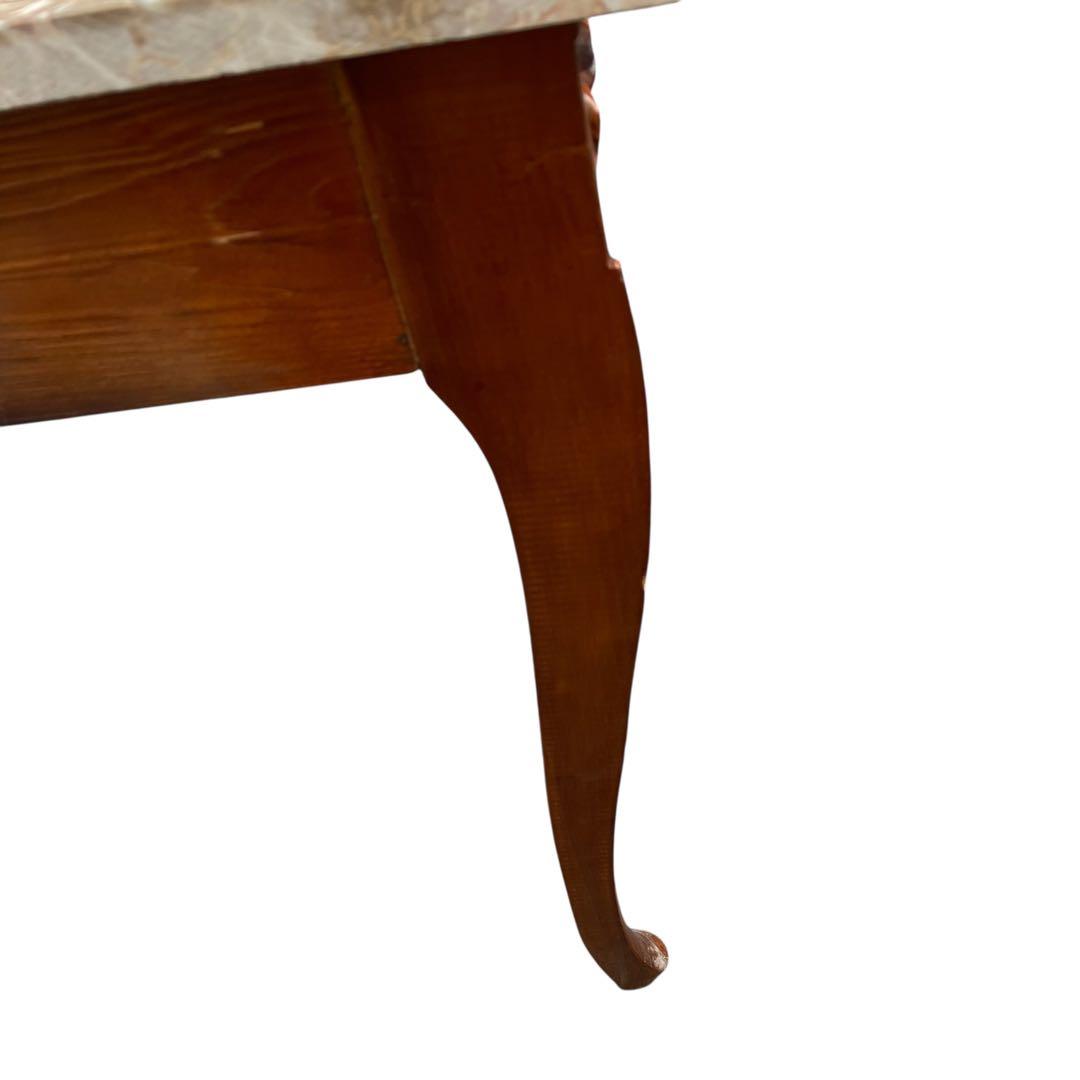 イタリア製　アンティーク調 大理石 サイドテーブル 猫脚　コンソールテーブル