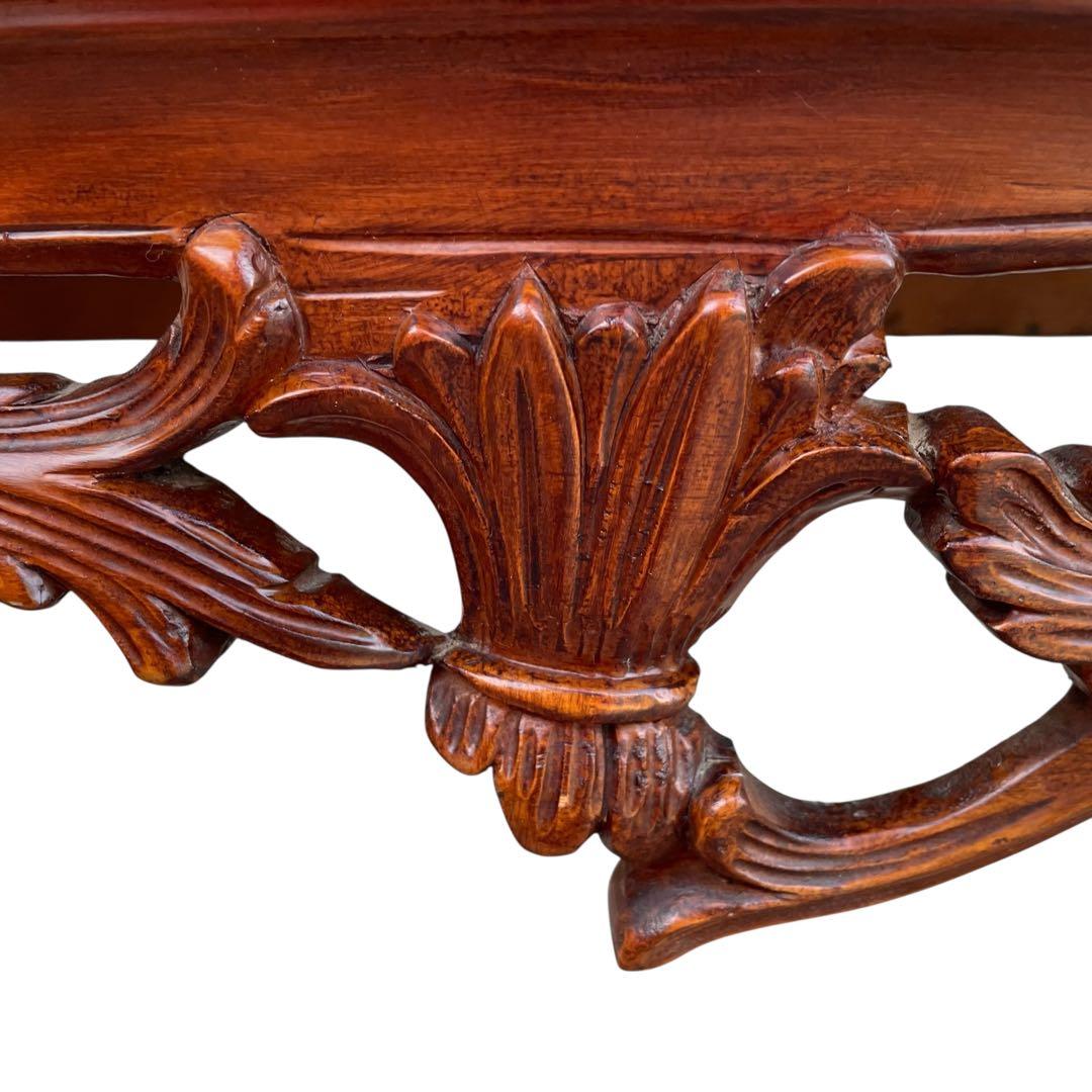 イタリア製　アンティーク調 大理石 サイドテーブル 猫脚　コンソールテーブル