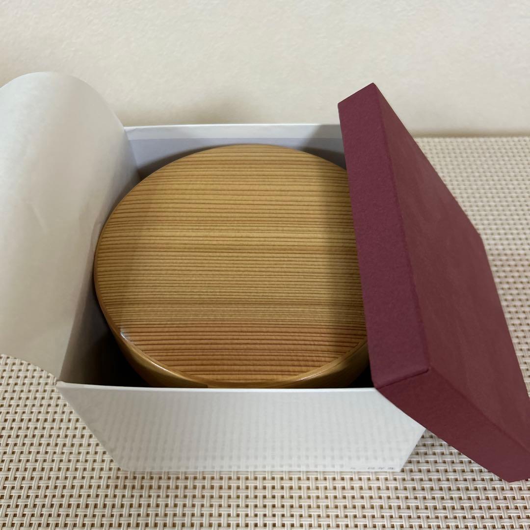老舗栗久　丸二段弁当　大館曲げわっぱ　弁当箱