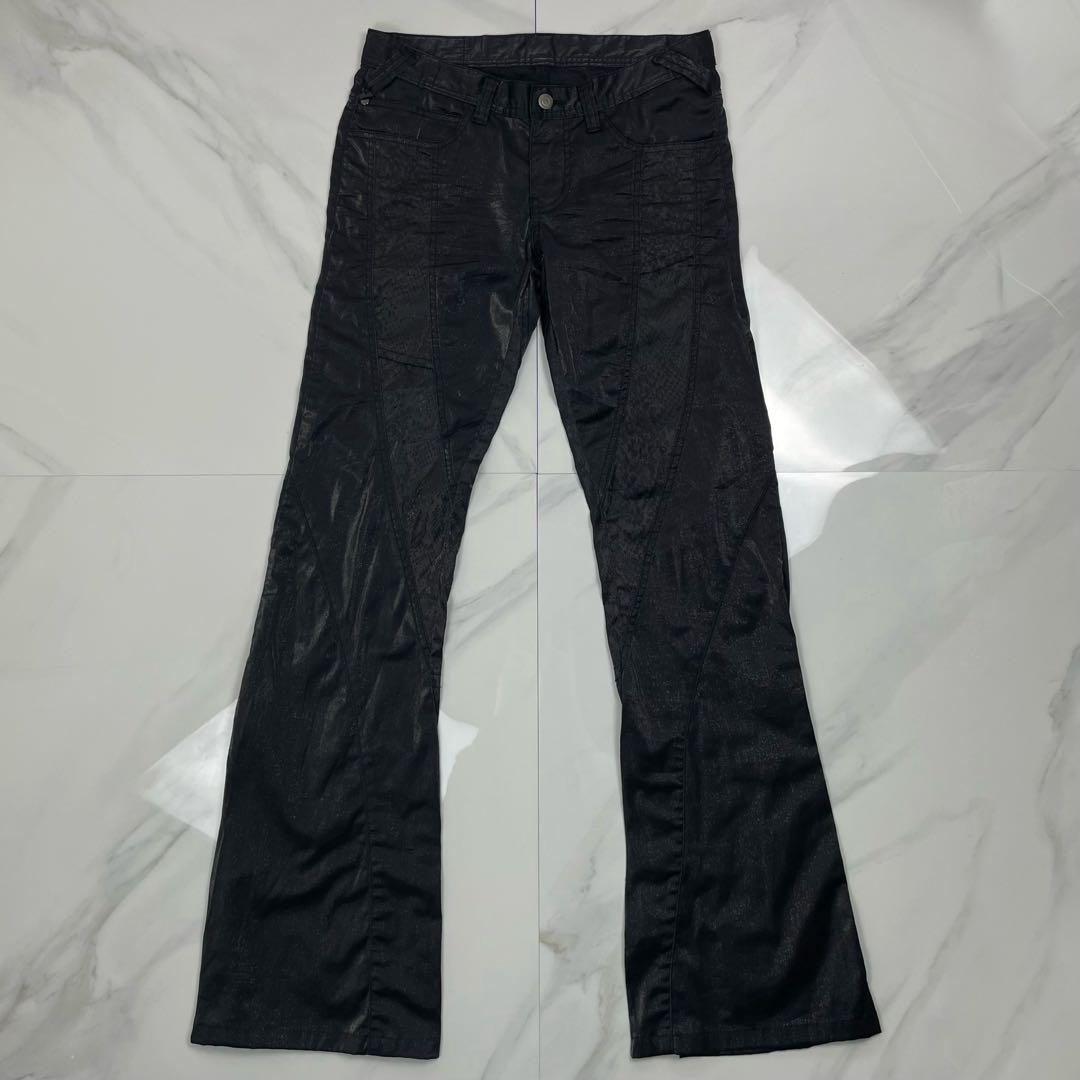 パンツ tornado mart leopard flared pants y2k