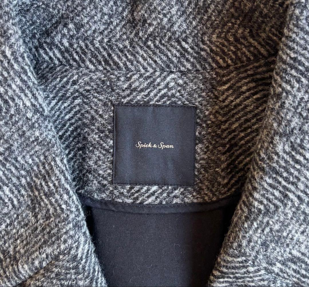 人気✨ スピック＆スパン Wスライバーヘリンボーンミドルコート22AW 38