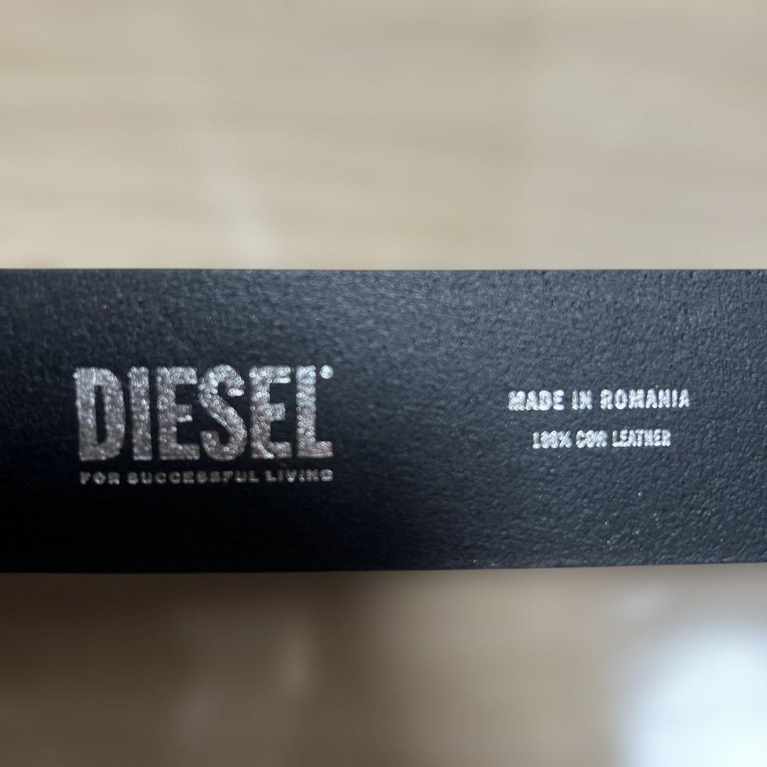 限定割。DIESEL 黒 ベルト サイズ95cm 訳あり