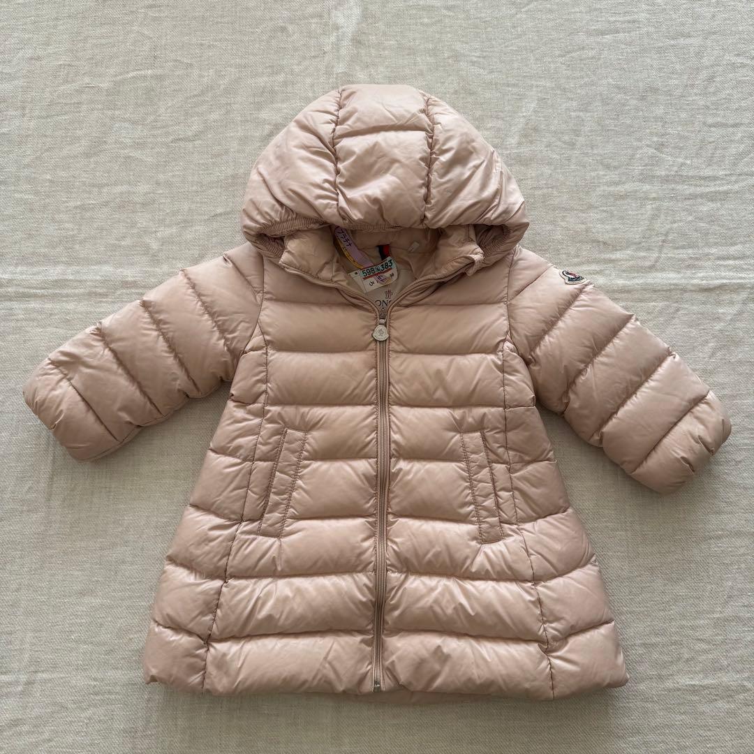 マロンままMONCLER フード付きダウンジャケット 12/18M ピンク