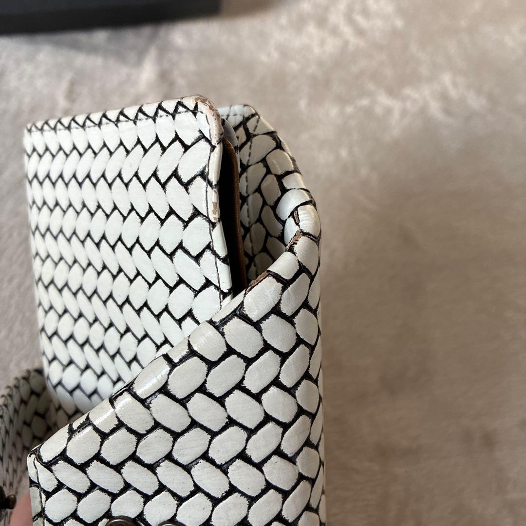 HIROKO HAYASHI ホワイト　オッティカ　折り財布