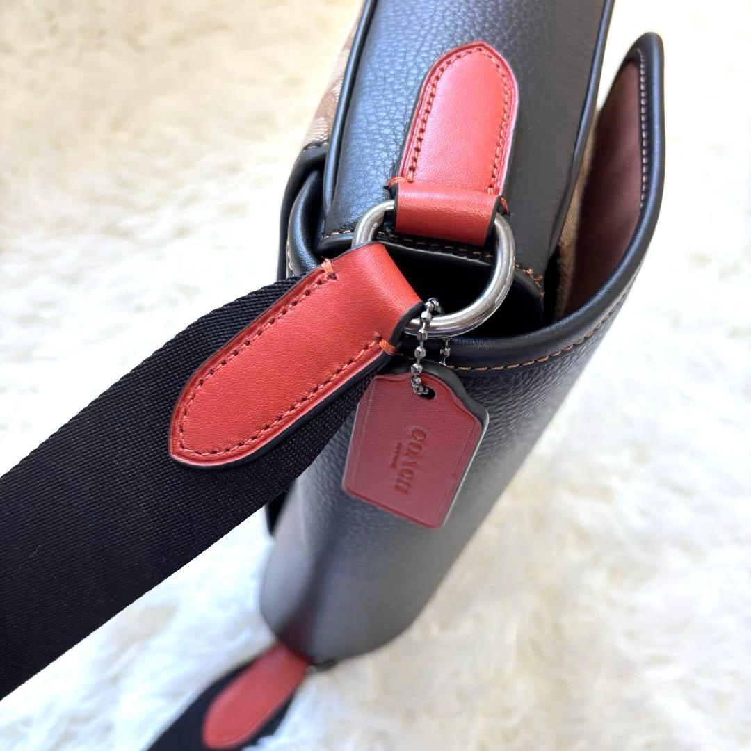 【美品】コーチ CE534ショルダーバッグ レザー 斜め掛け シグネチャー