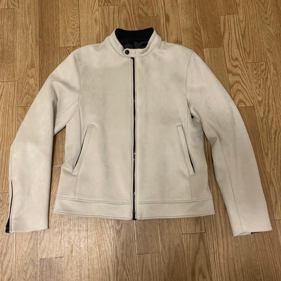 AOURE ポンチスエードシングルライダースジャケット　　size XL