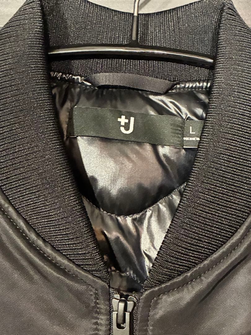 【新品】ユニクロ +J ハイブリッドダウンオーバーサイズ MA-1 ブラックL