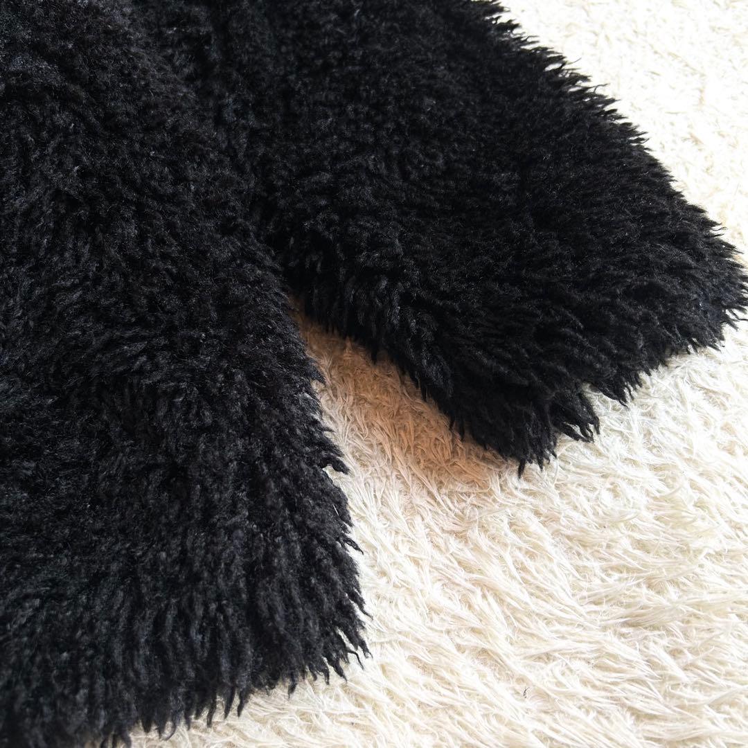 未使用級✨️マリークワント アーカイブ ファー コート ブラック 黒 シャギー