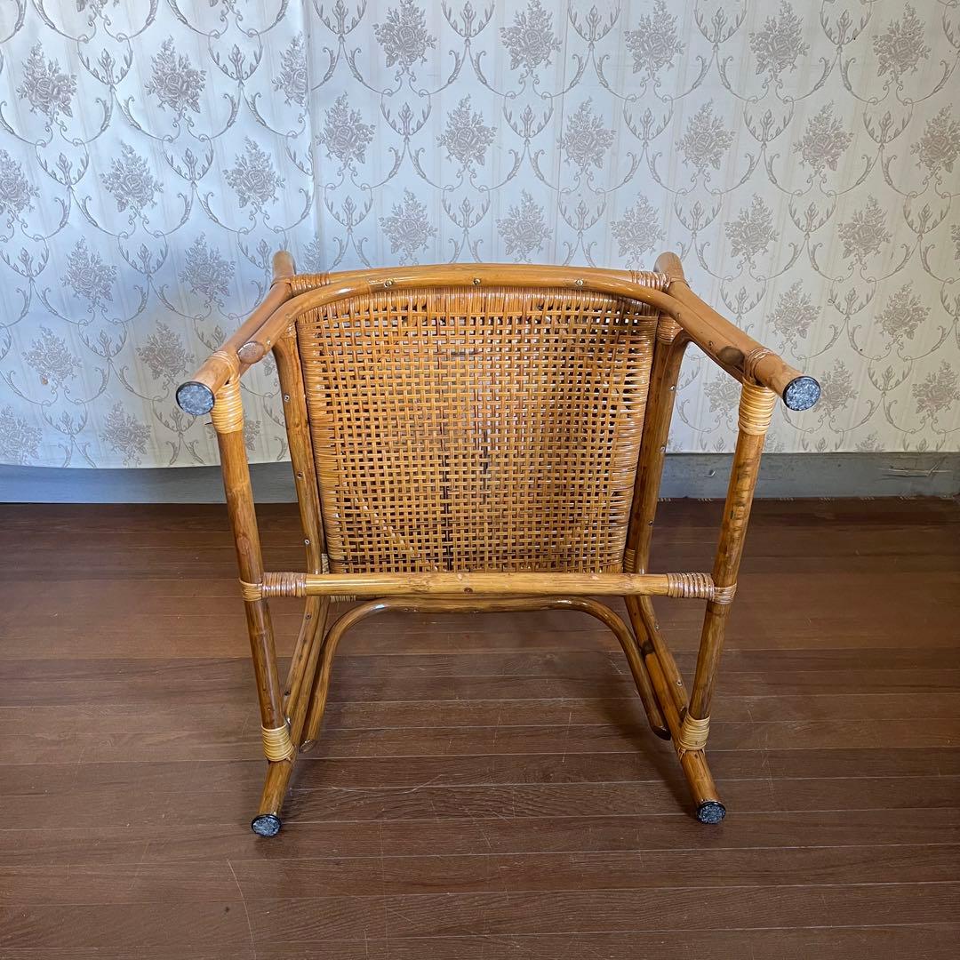 【アンティーク】② 籐 ラタンチェア アームチェア 椅子 古家具 古道具 古民家