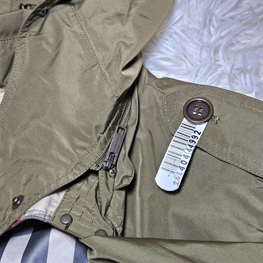 バーバリー ロンドン トレンチコート 38 ノバチェック カーキ メッシュ