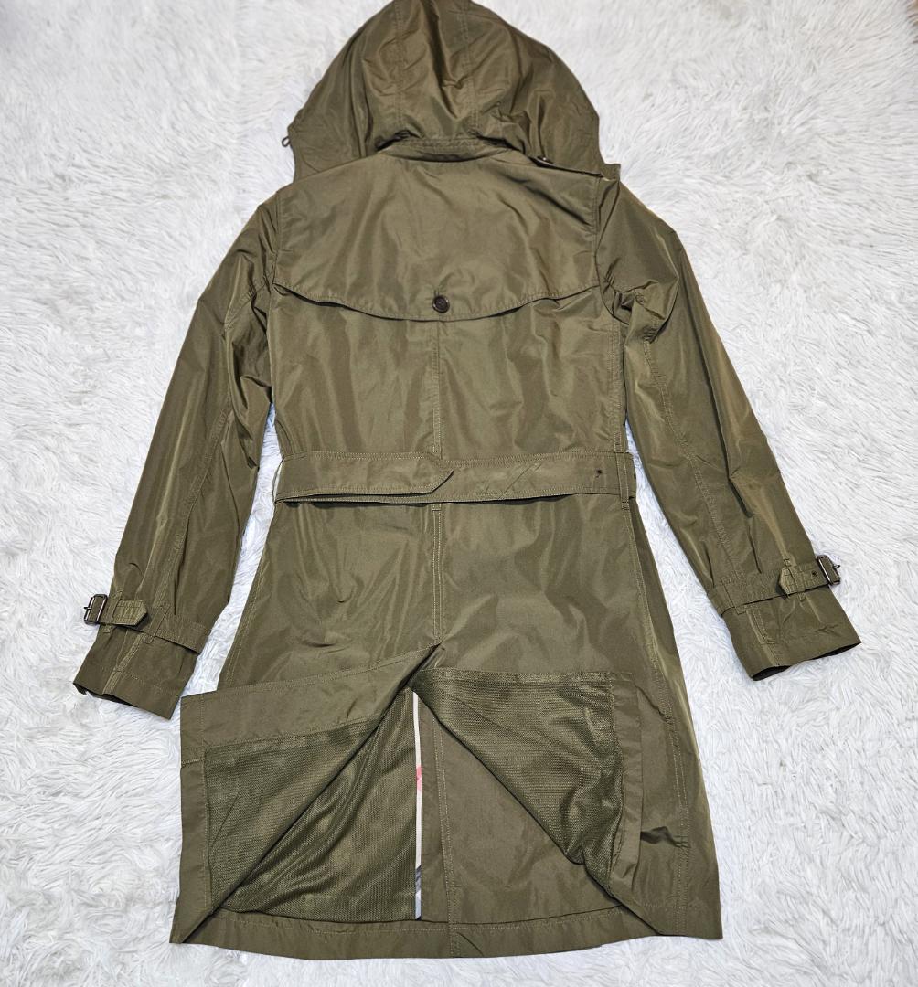 バーバリー ロンドン トレンチコート 38 ノバチェック カーキ メッシュ