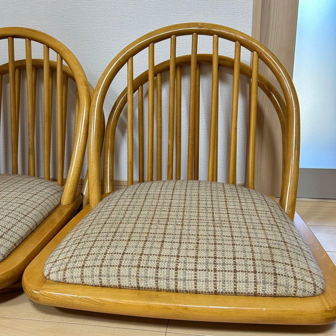 和座椅子 木製 4脚セット