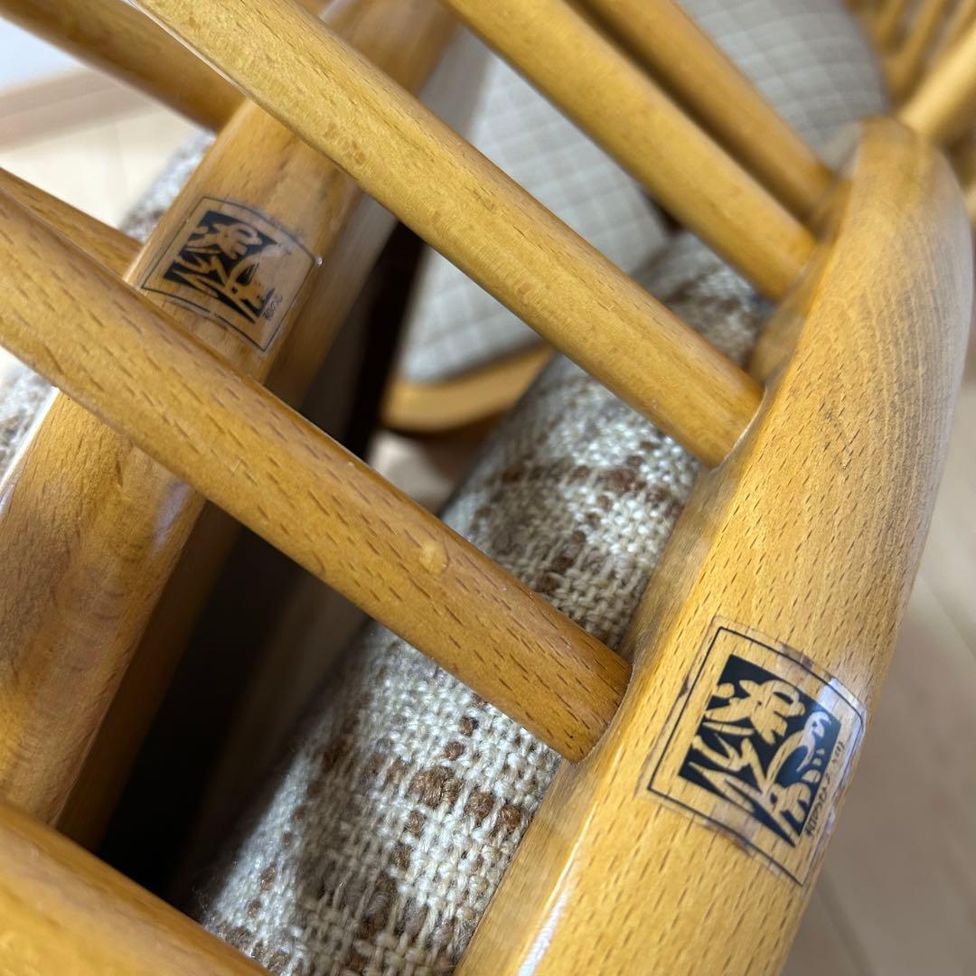 和座椅子 木製 4脚セット