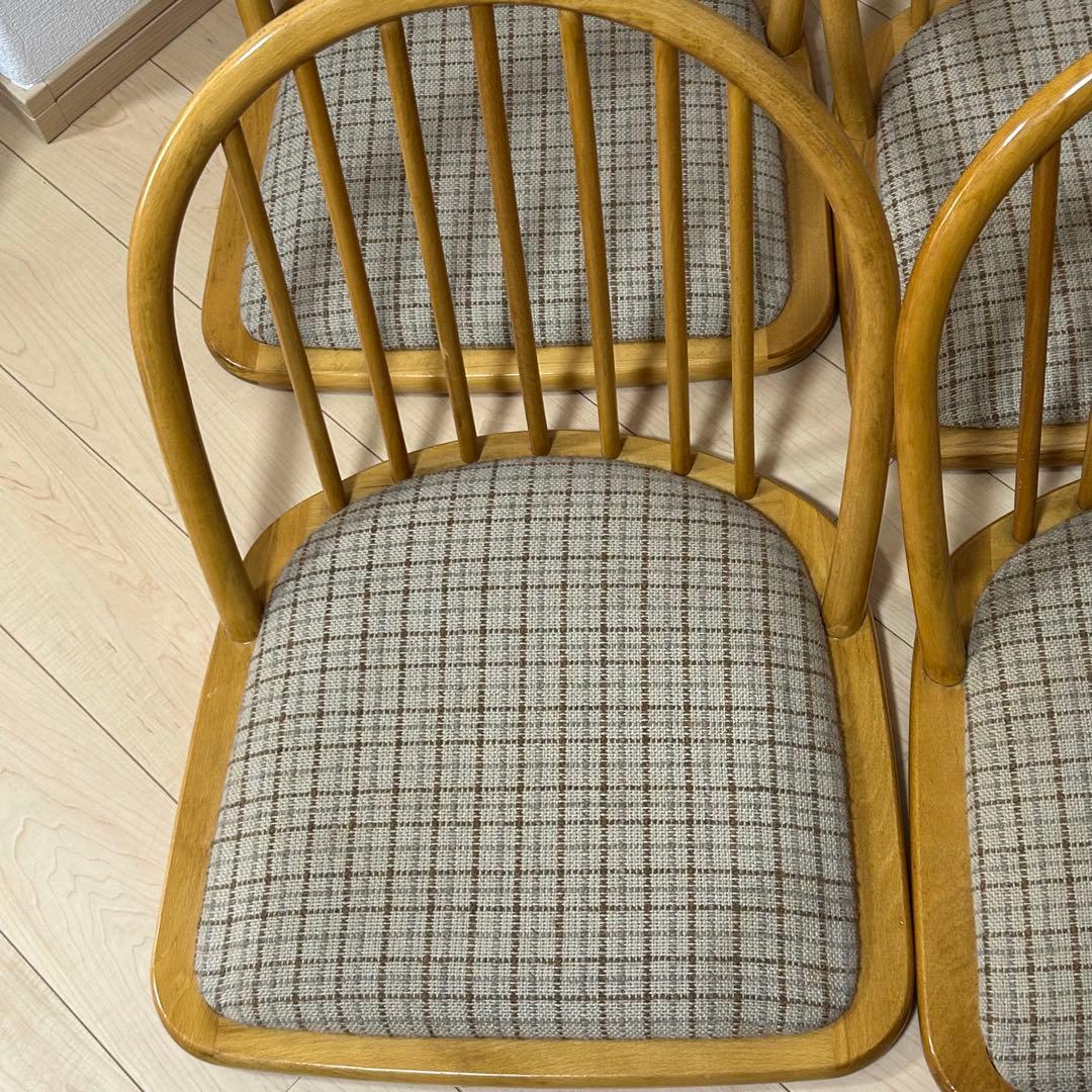 和座椅子 木製 4脚セット