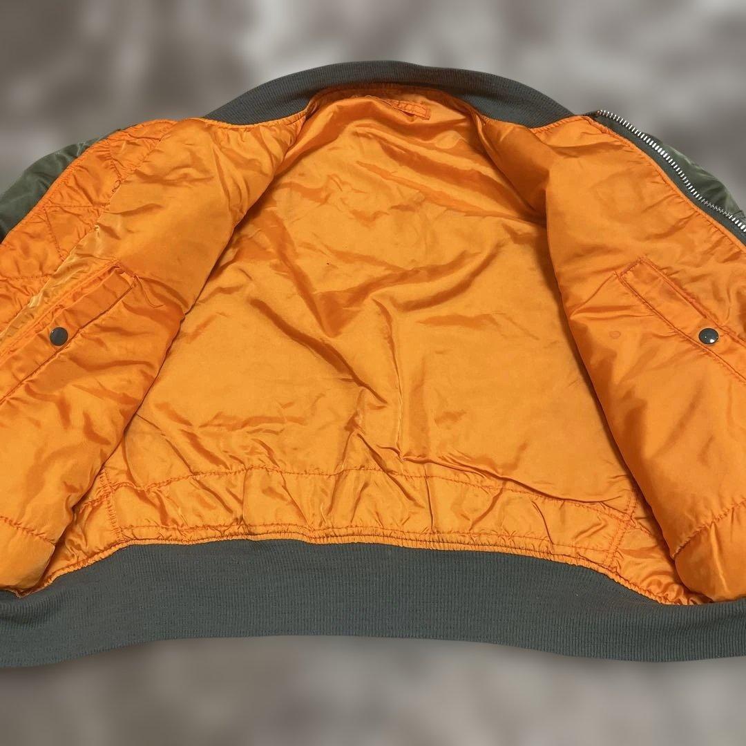 90s USA製Alpha Industries MA-1 オリーブグリーンM