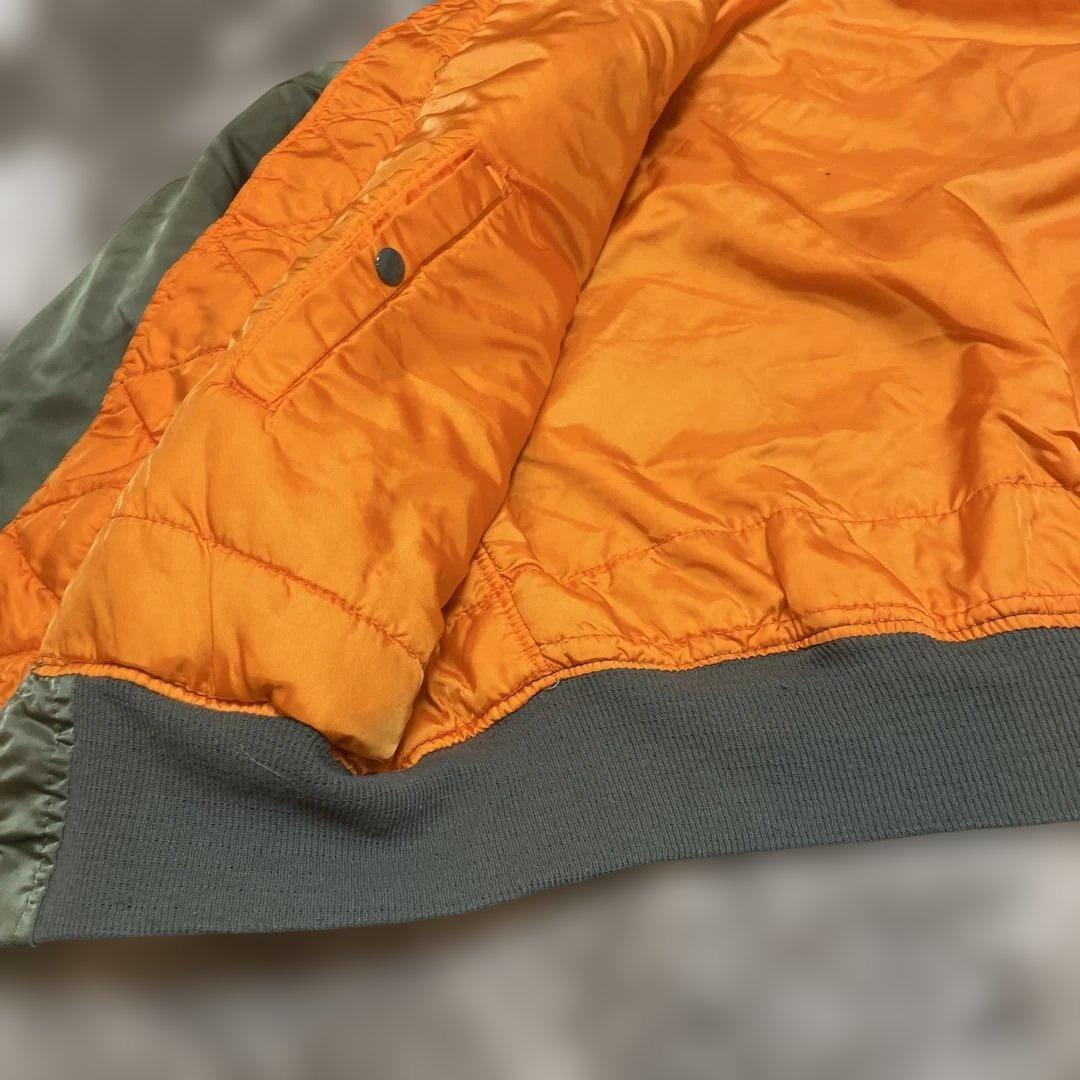90s USA製Alpha Industries MA-1 オリーブグリーンM