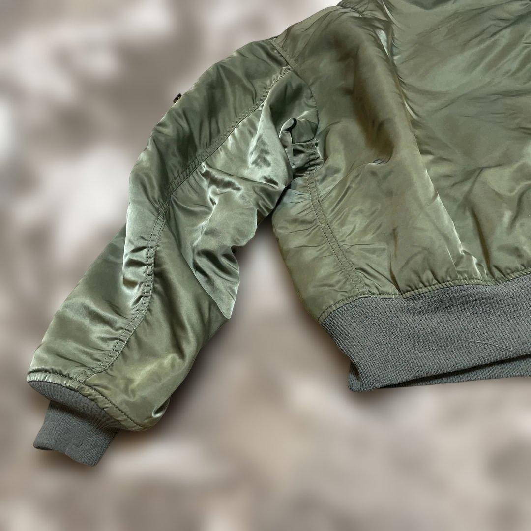 90s USA製Alpha Industries MA-1 オリーブグリーンM