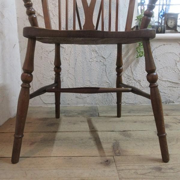 イギリス アンティーク 家具 アームチェア キッチンチェア 英国 4734e