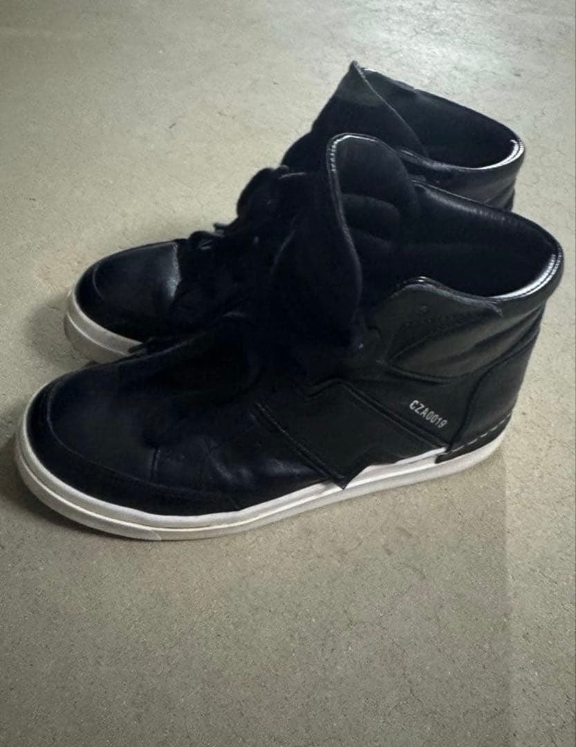 Rick Owens 似cinzia araia 黒レザースニーカー ハイカット